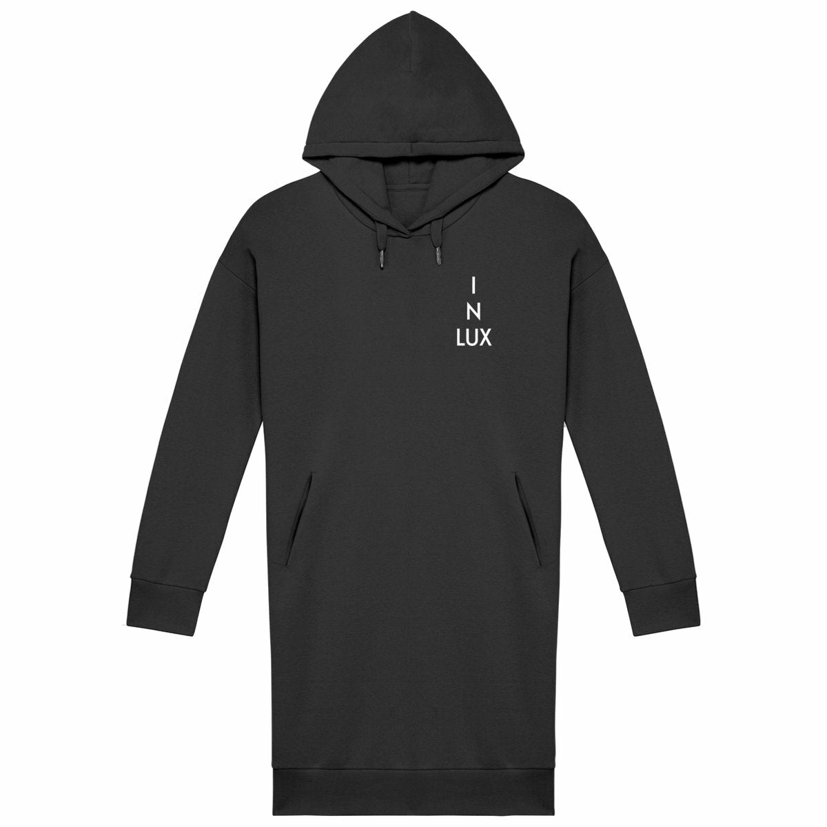IN LUX • DAMEN HOODIE KLEID black
