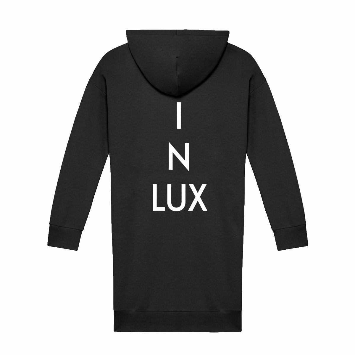 IN LUX • DAMEN HOODIE KLEID black