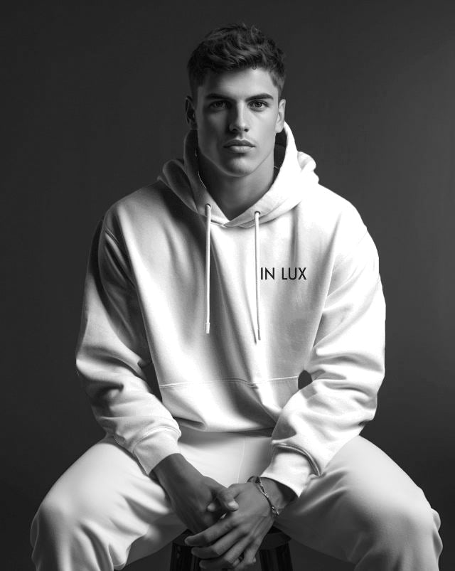 IN LUX • HERREN PREMIUM HOODIE white