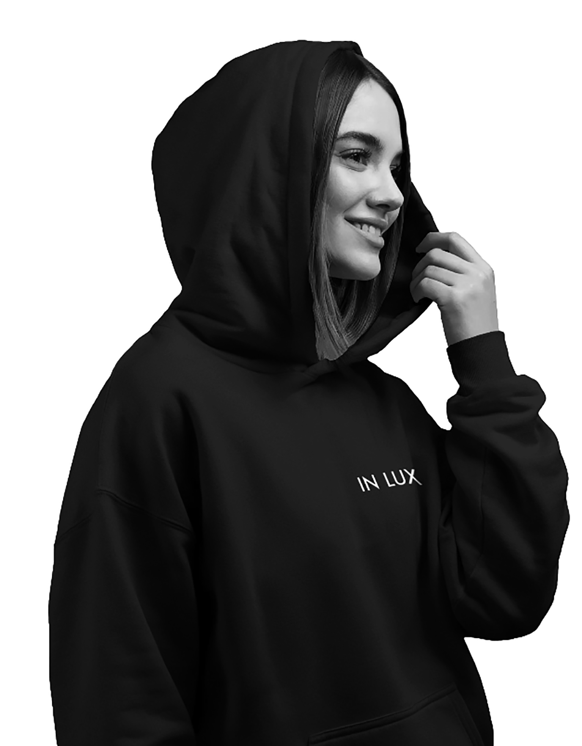 IN LUX SHOP • DAMEN SIGNATURE HOODIE black
www.in-lux.de